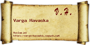 Varga Havaska névjegykártya